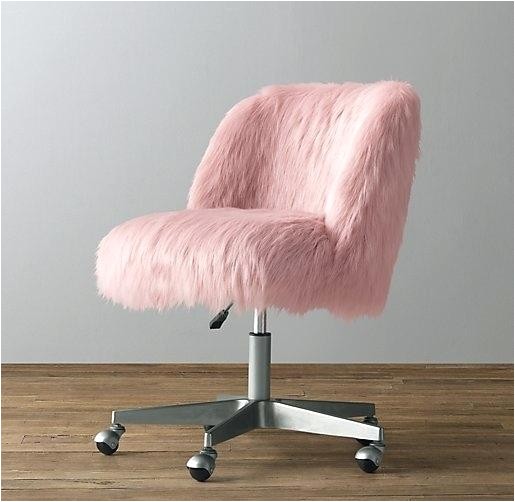 pink fuzzy chair