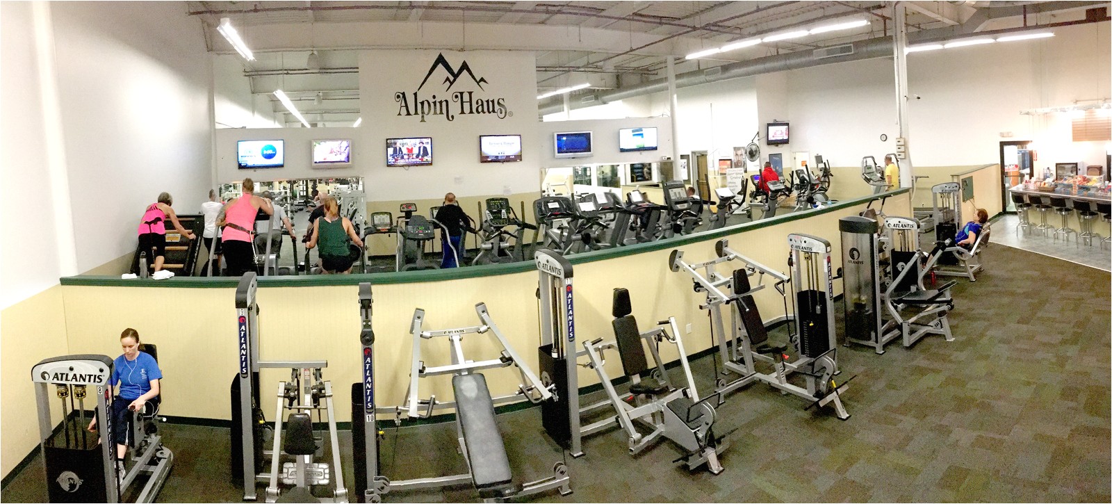 this is the cardio room and its equipment you will find at alpin haus fitness center