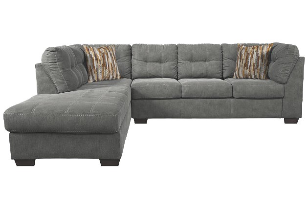 cmpid cse pitkin sectional and pillows by ashley homestore gray