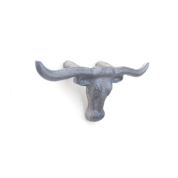 cast iron steer cow bull drawer pull
