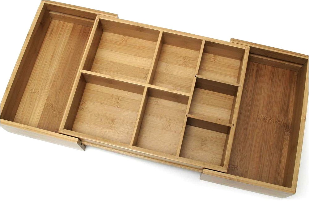 bamboo drawer organizer boxes