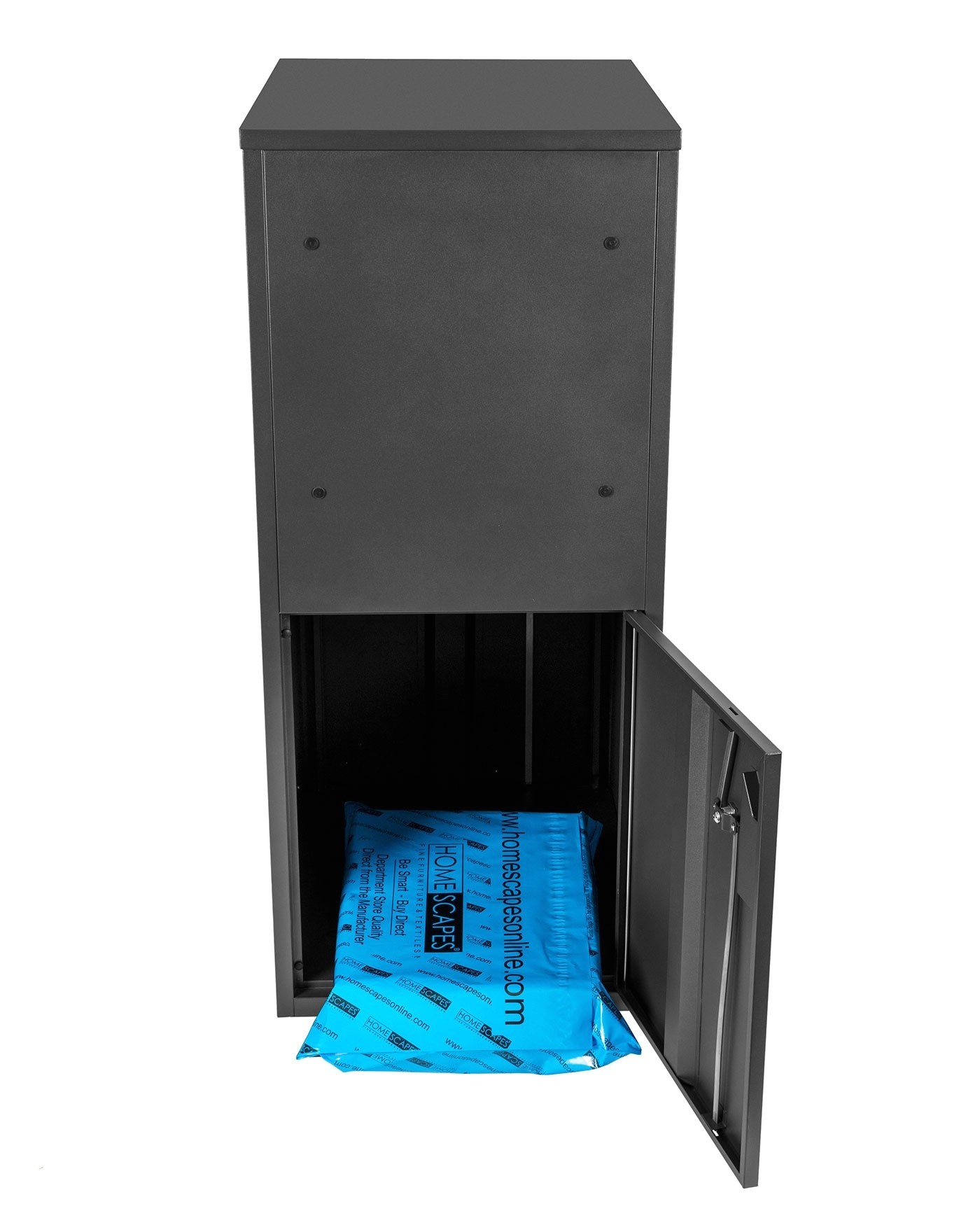 extra large smart parcel delivery drop box with double door access grey