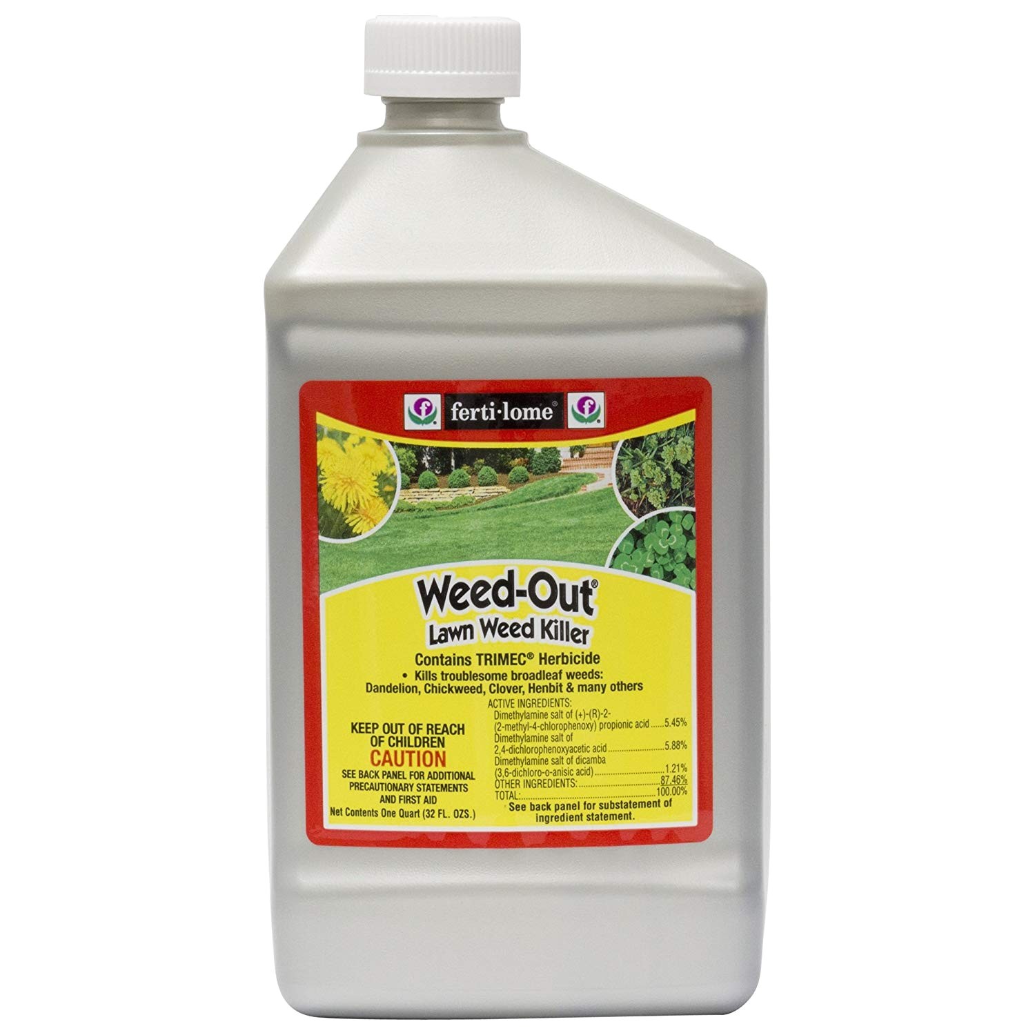 amazon com fertilome weed out lawn weed killer with trimec quart garden outdoor