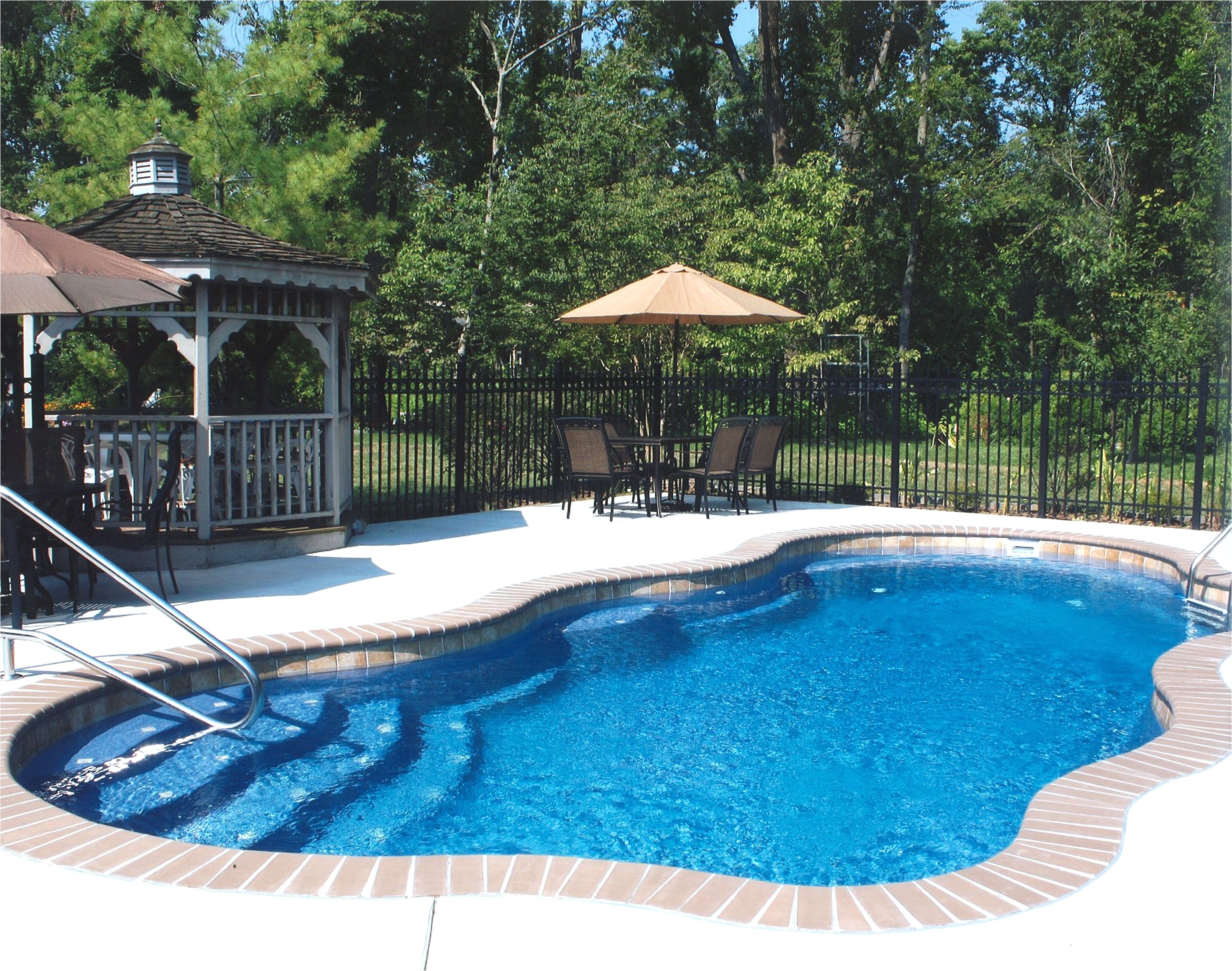 pictures of fiberglass pools fiberglass pool with water line tile and brick coping