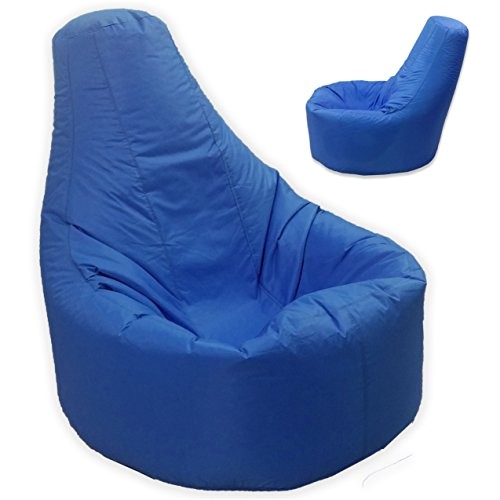large bean bag gamer recliner outdoor and indoor adult gaming xxl blue beanbag seat chair water and weather resistant