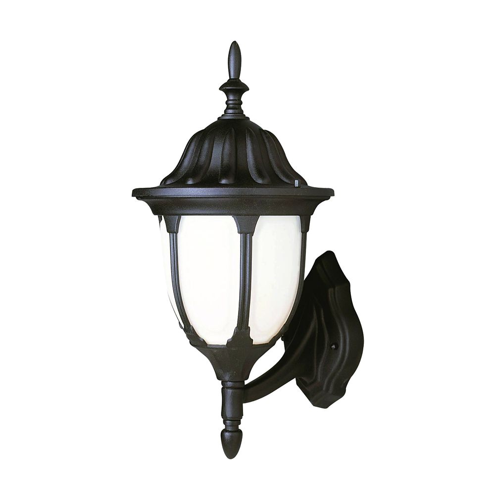 p black with opal glass 13 inch coach light 1000758039