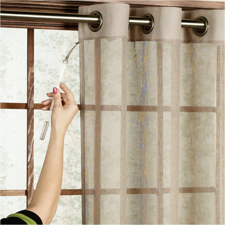 How to Hang Curtains Over Vertical Blinds without Drilling | AdinaPorter