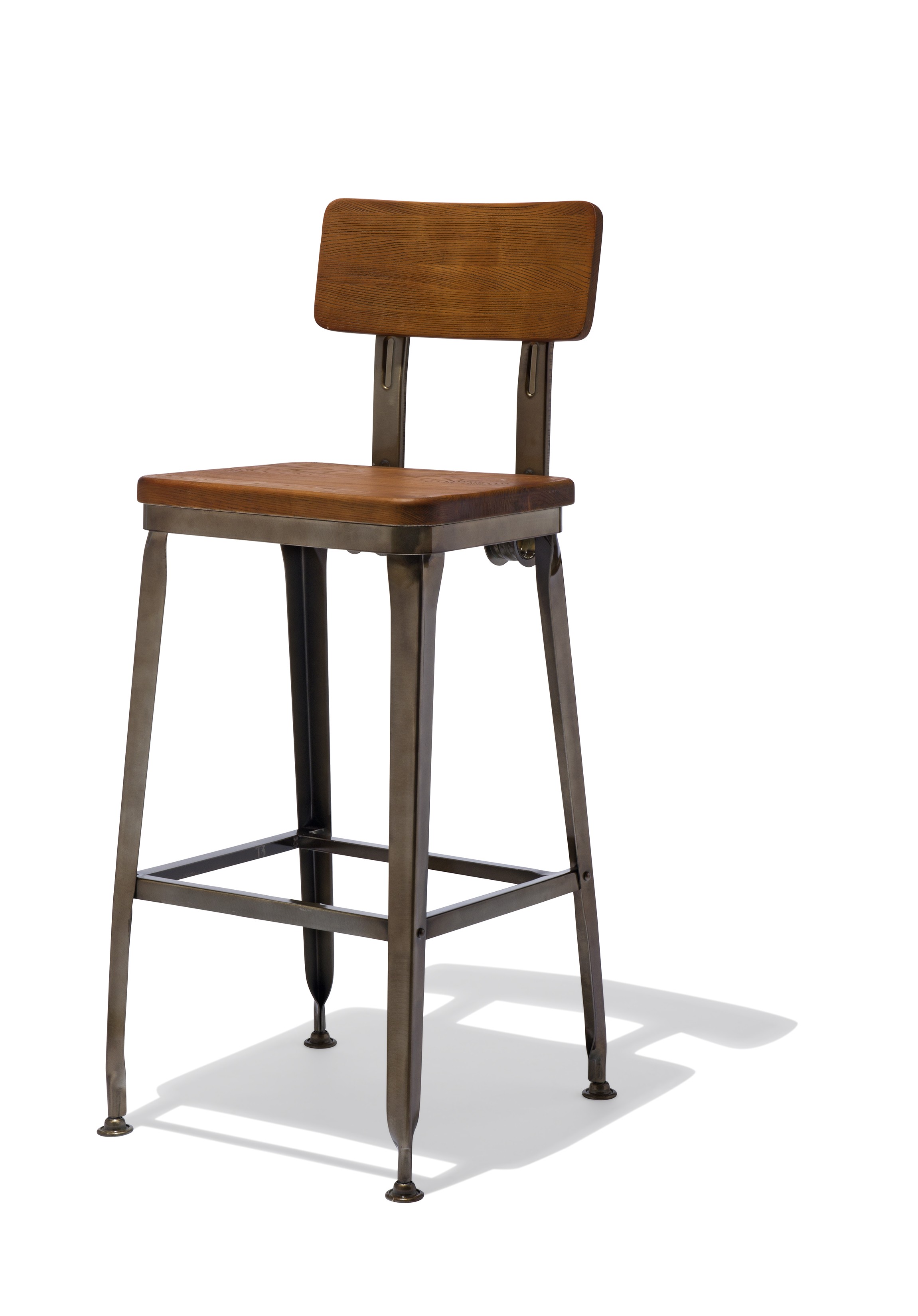 octane bar stool with a wood seat
