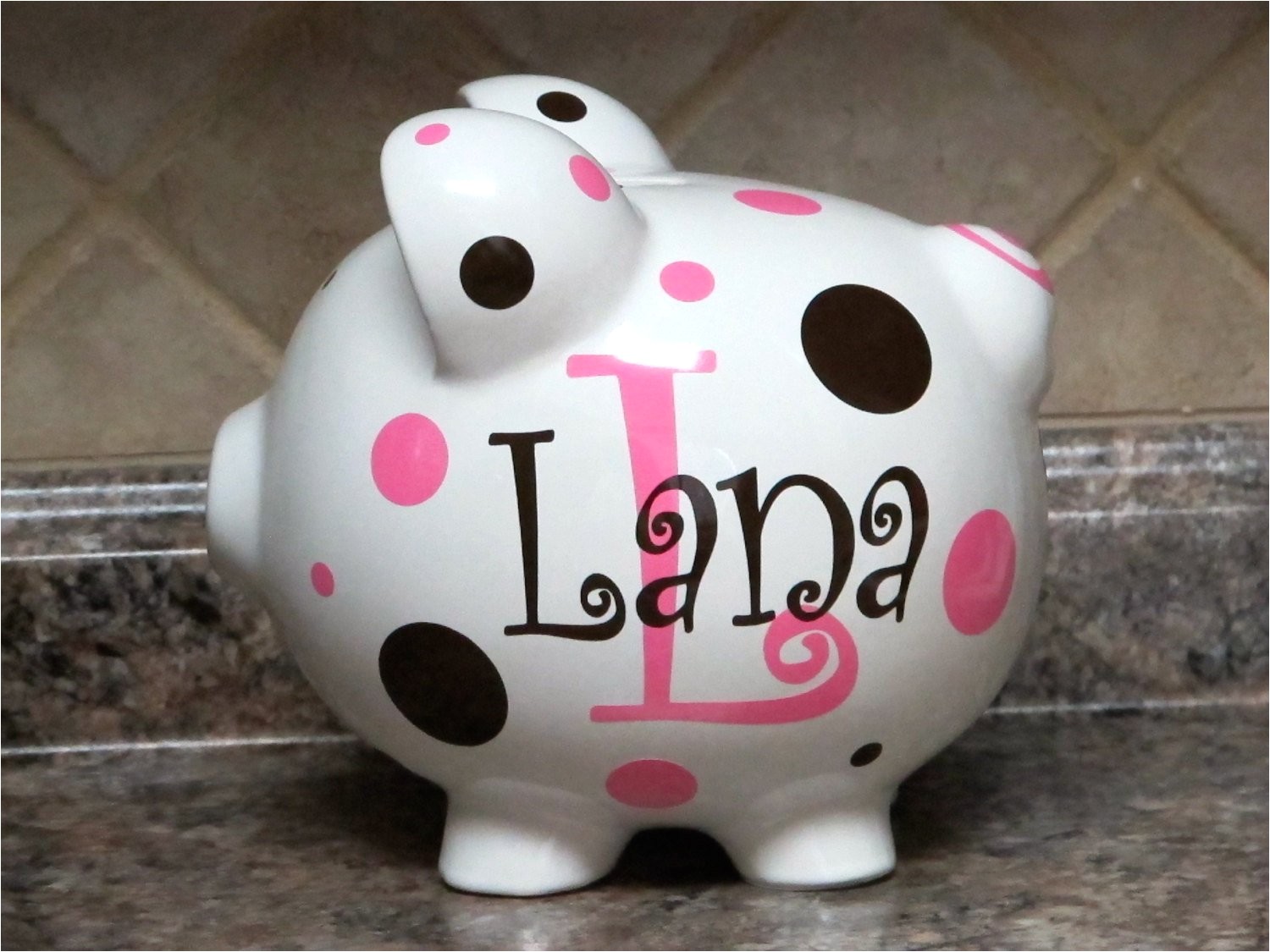 Large Personalized Piggy Banks Large Personalized Ceramic Piggy Bank