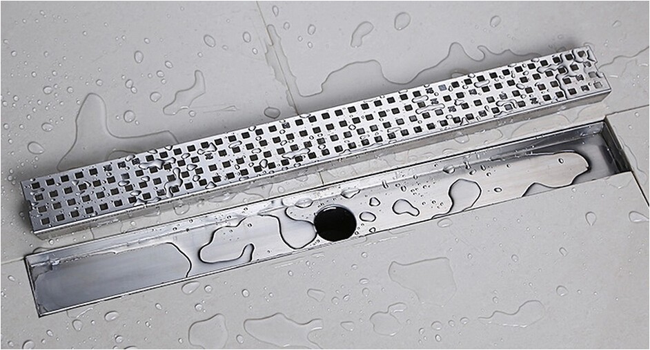 free shipping stainless steel 800mm bathroom shower long floor waste sanitary wares floor linear drain dr023