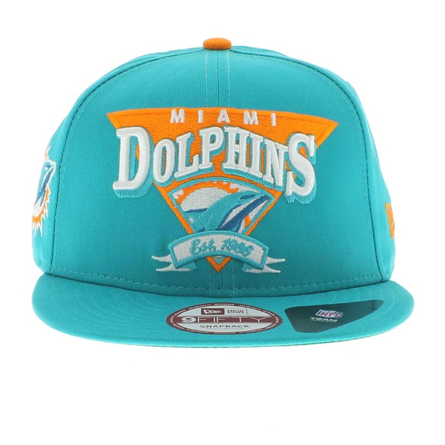 2 miami dolphins nfl the team angle snapback 950 9fifty team colors by new era cap