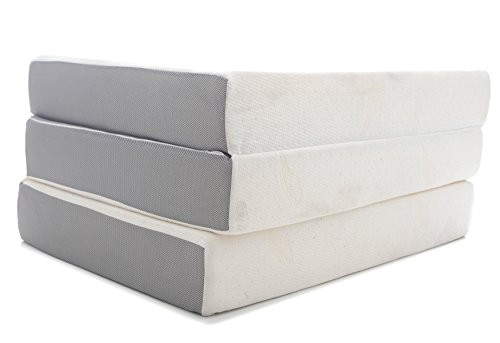 milliard 6 inch memory foam tri fold mattress with ultra soft removable cover with non slip bottom twin