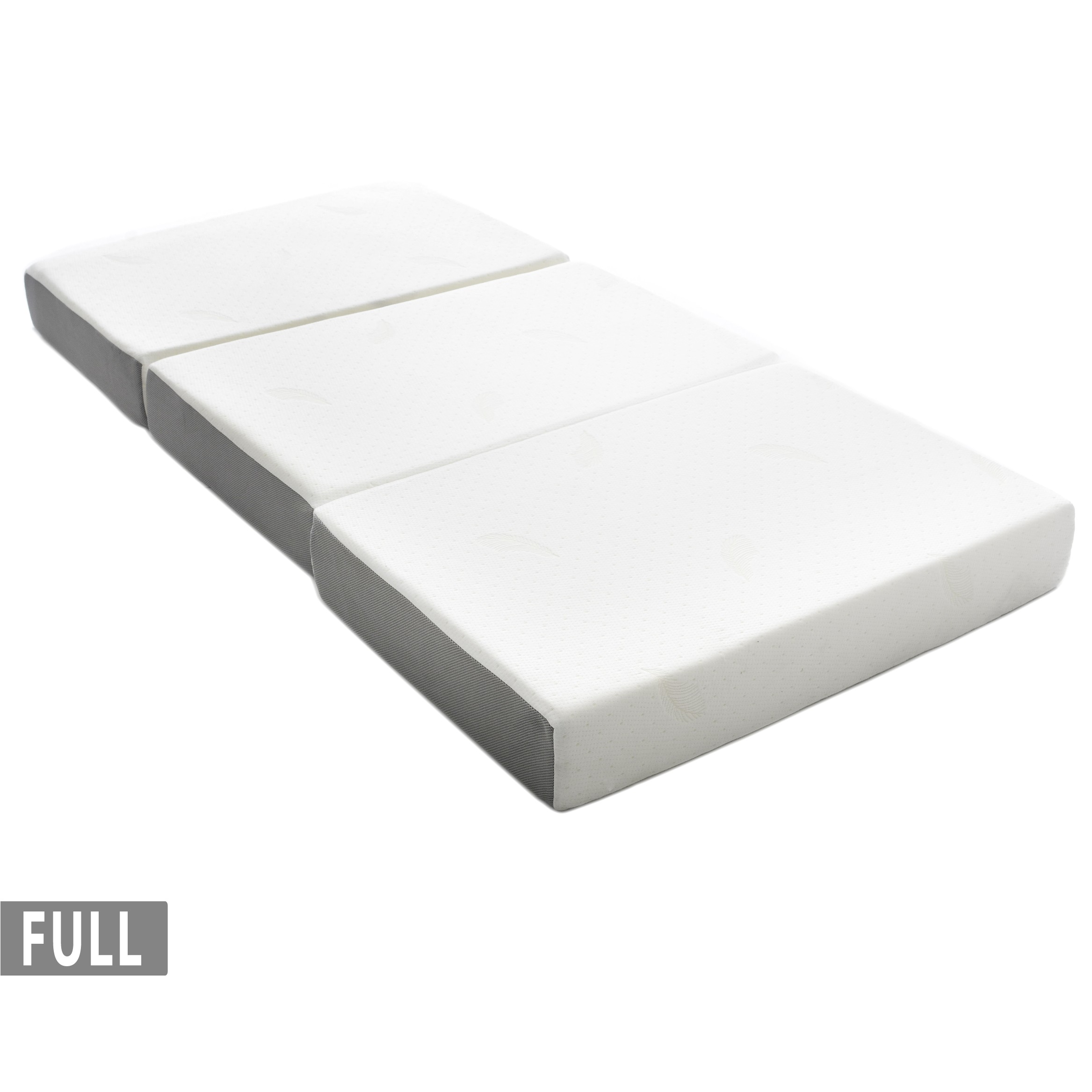milliard 6 inch memory foam tri fold mattress with ultra soft removable cover with non slip bottom full 2