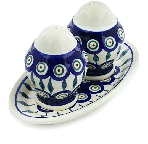 polish pottery salt and pepper shakers polish pottery salt pepper shakers violet blue image 1 polish pottery salt and pepper shakers