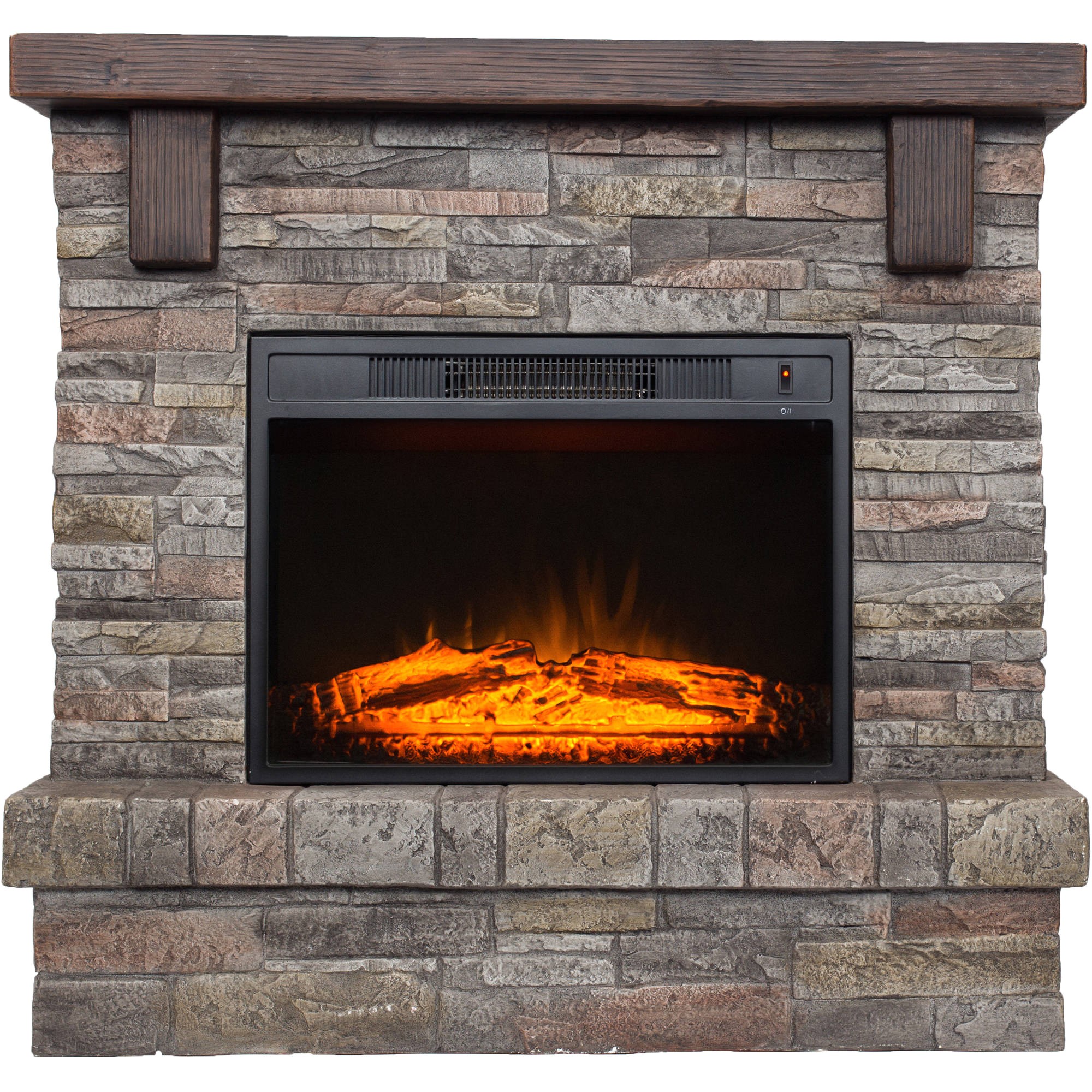 polyfiber electric fireplace with 41 mantle 54457858
