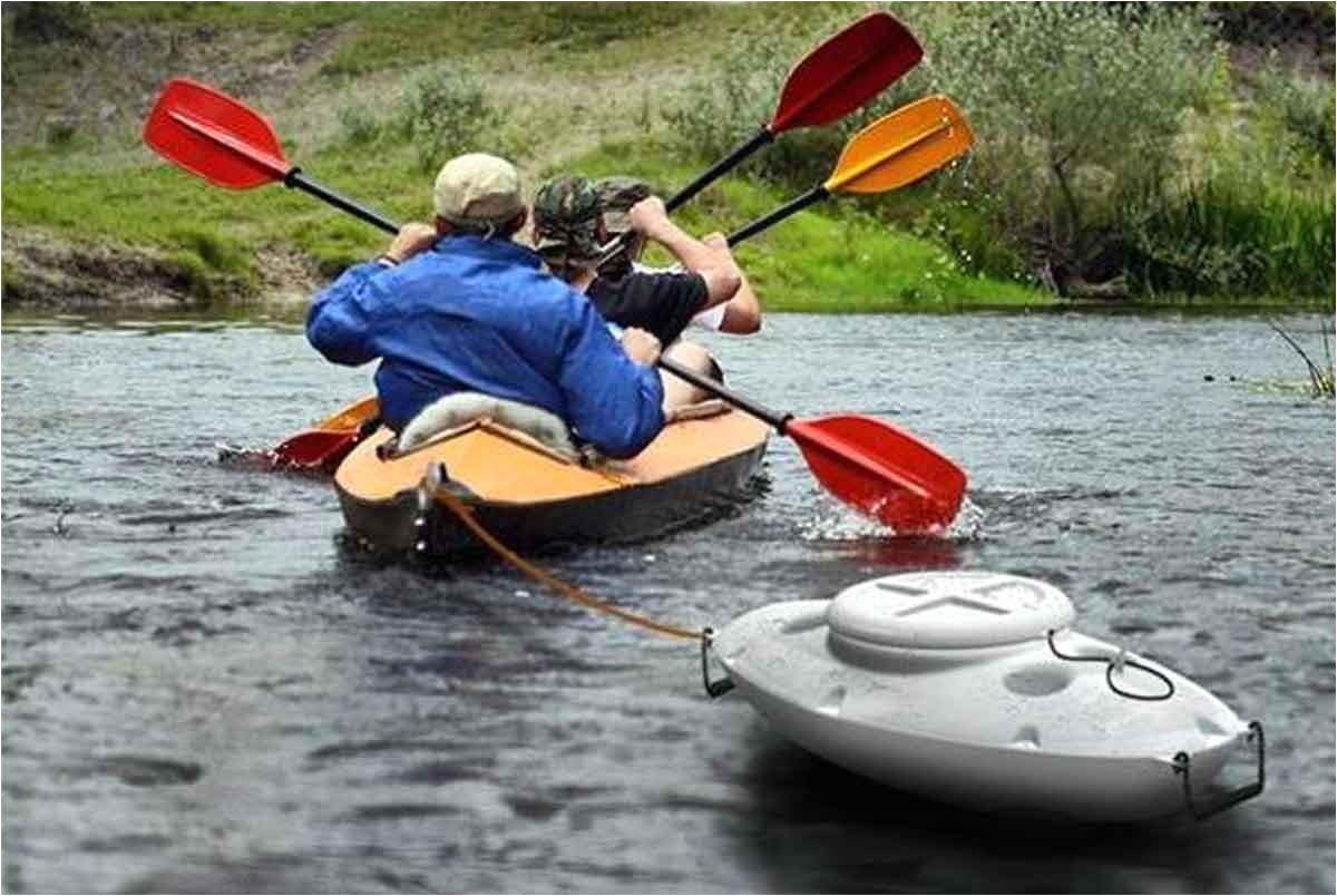 Pull Behind Kayak Cooler Ice Ahoy tow Behind Cooler Follows Your Boat