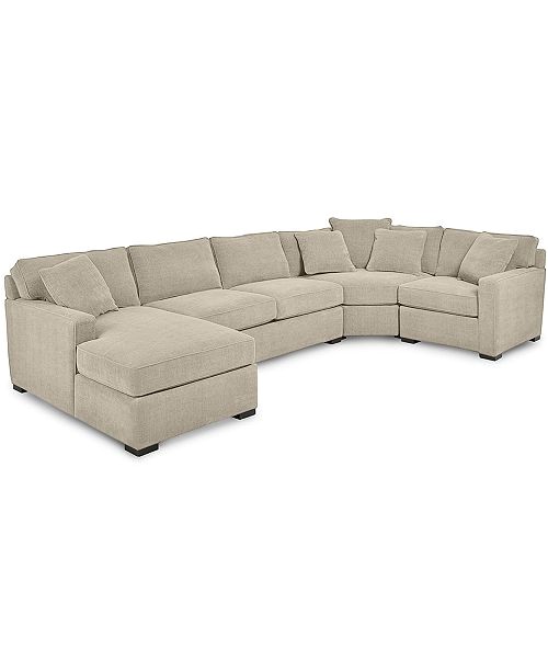 radley 4 piece fabric chaise sectional sofa created for macys id 1101388