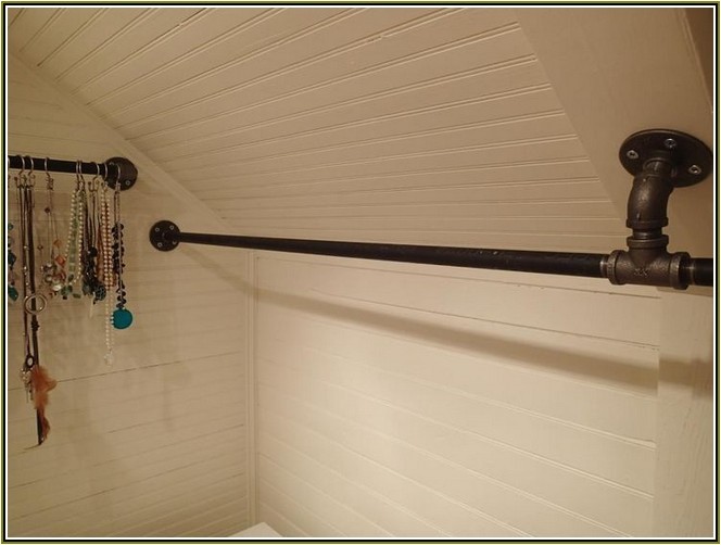 closet rod brackets angled ceiling mount