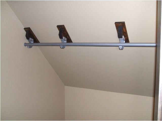 tremendous closet rod bracket for sloped ceiling