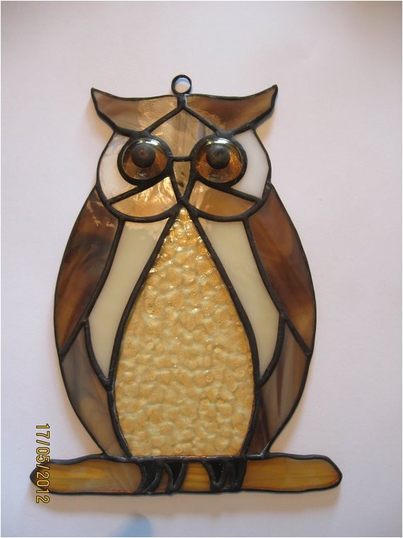 stained glass owl pattern