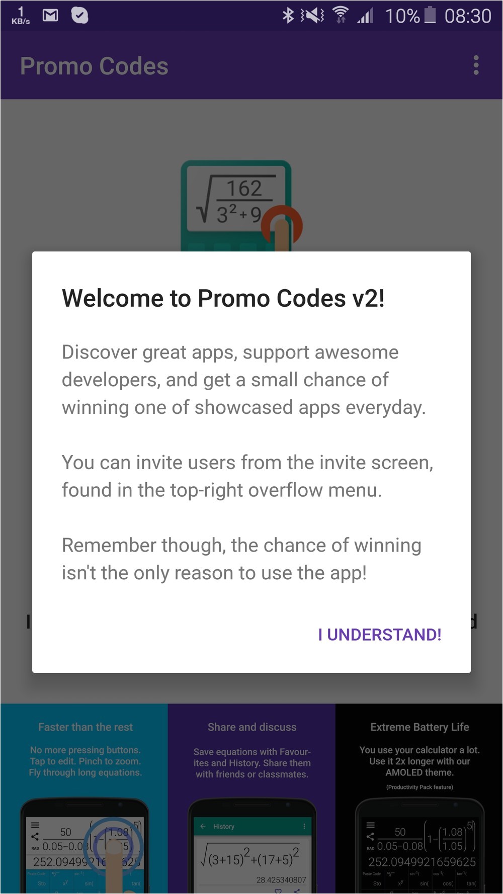promo codes v2 un app