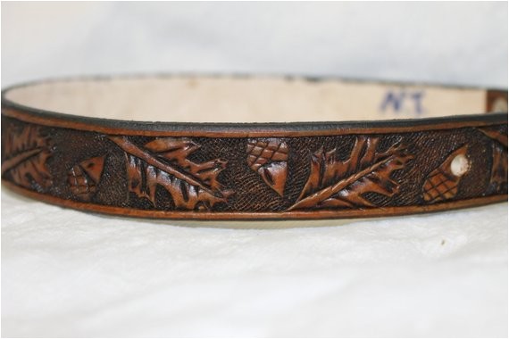 custom hand tooled leather dog collar