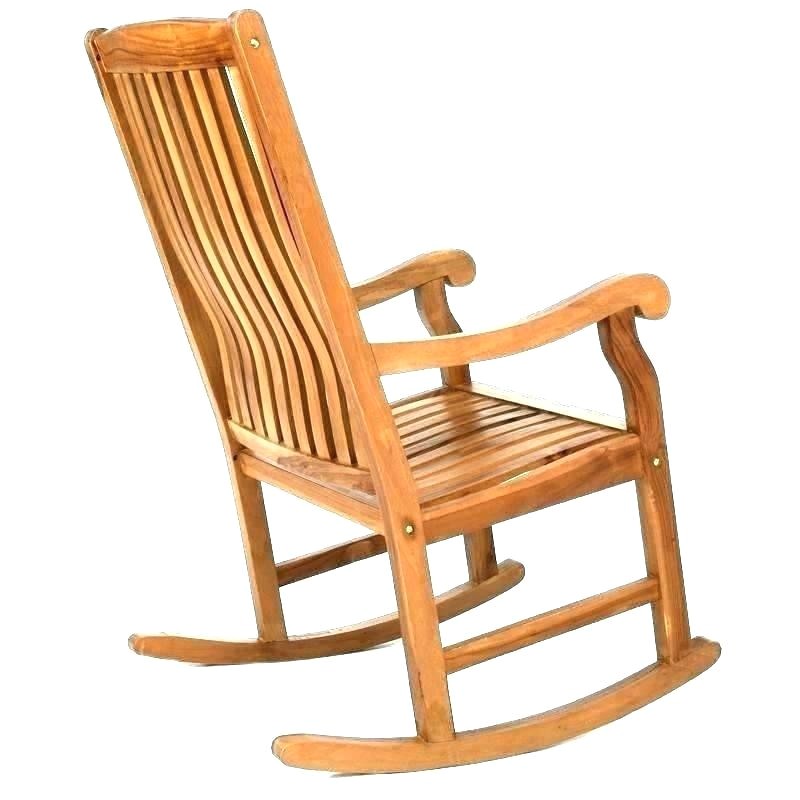 unfinished wooden rocking chair
