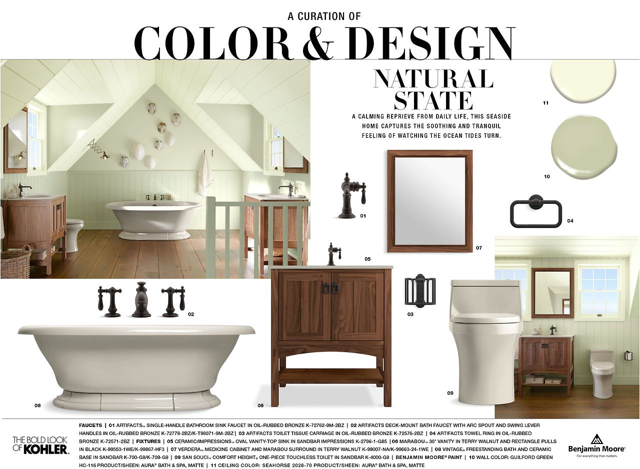 explore the inspiration behind our carmel bathroom featuring benjamin moore wall paint in guilford green