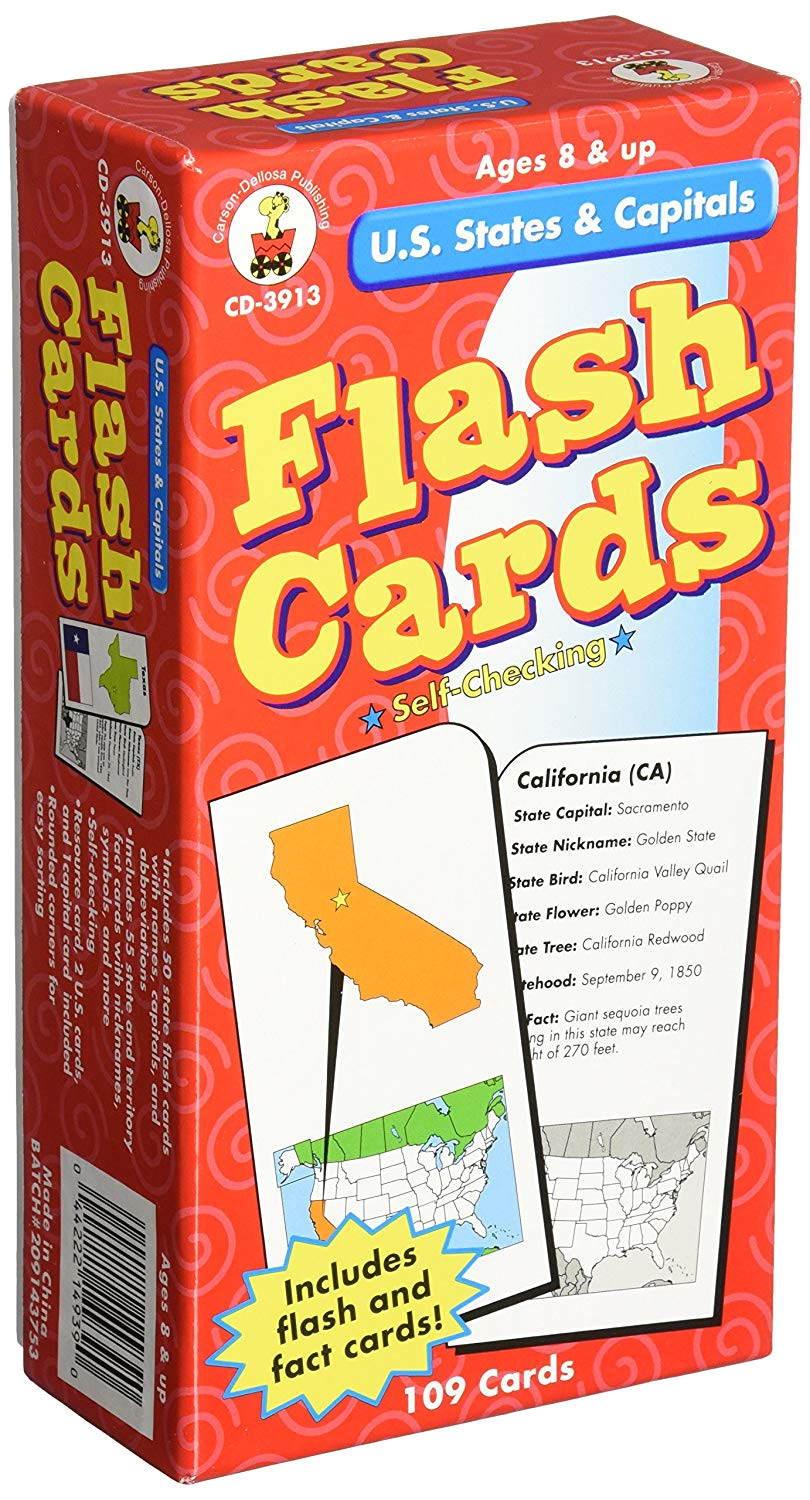 amazon com carson dellosa publishing u s states and capitals toys games