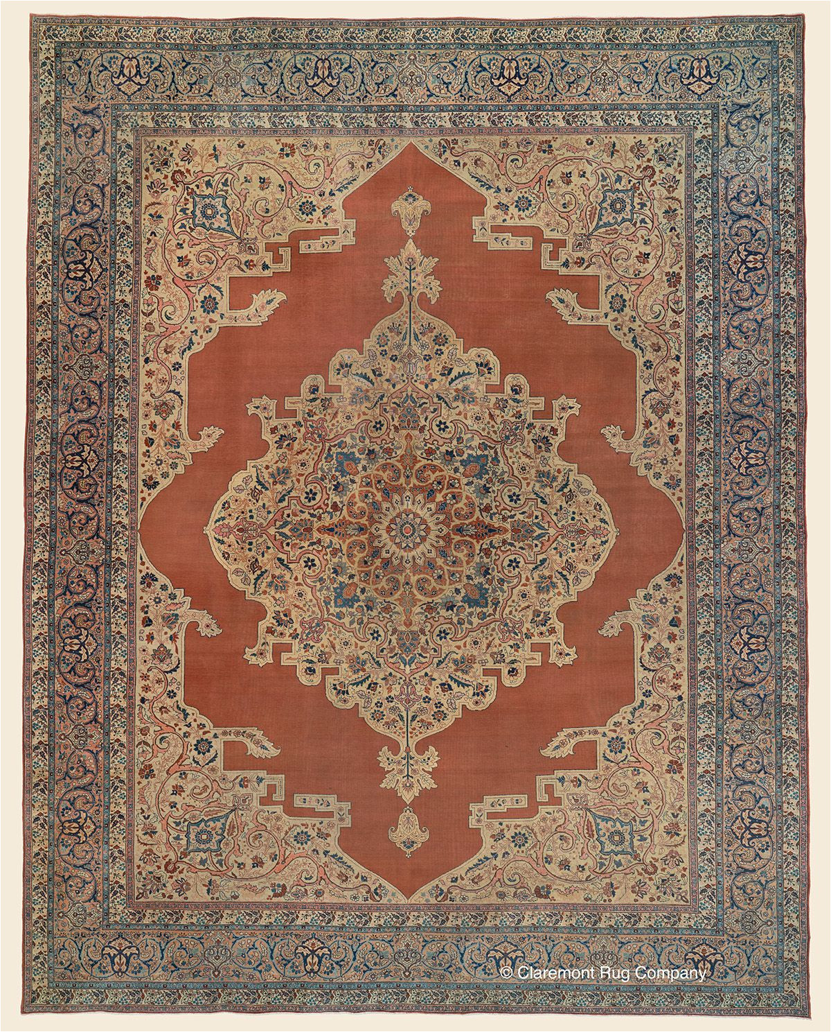 hadji jallili tabriz northwest persian antique rug 10 0 x 12 9