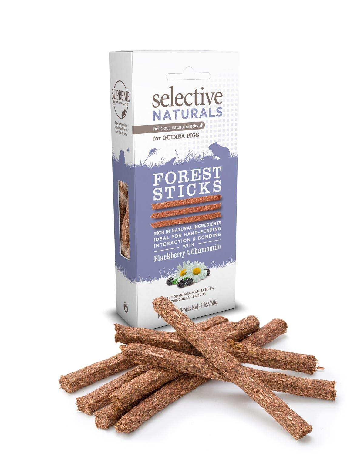 amazon com selective naturals forest sticks for guinea pigs with blackberry and chamomile pet supplies