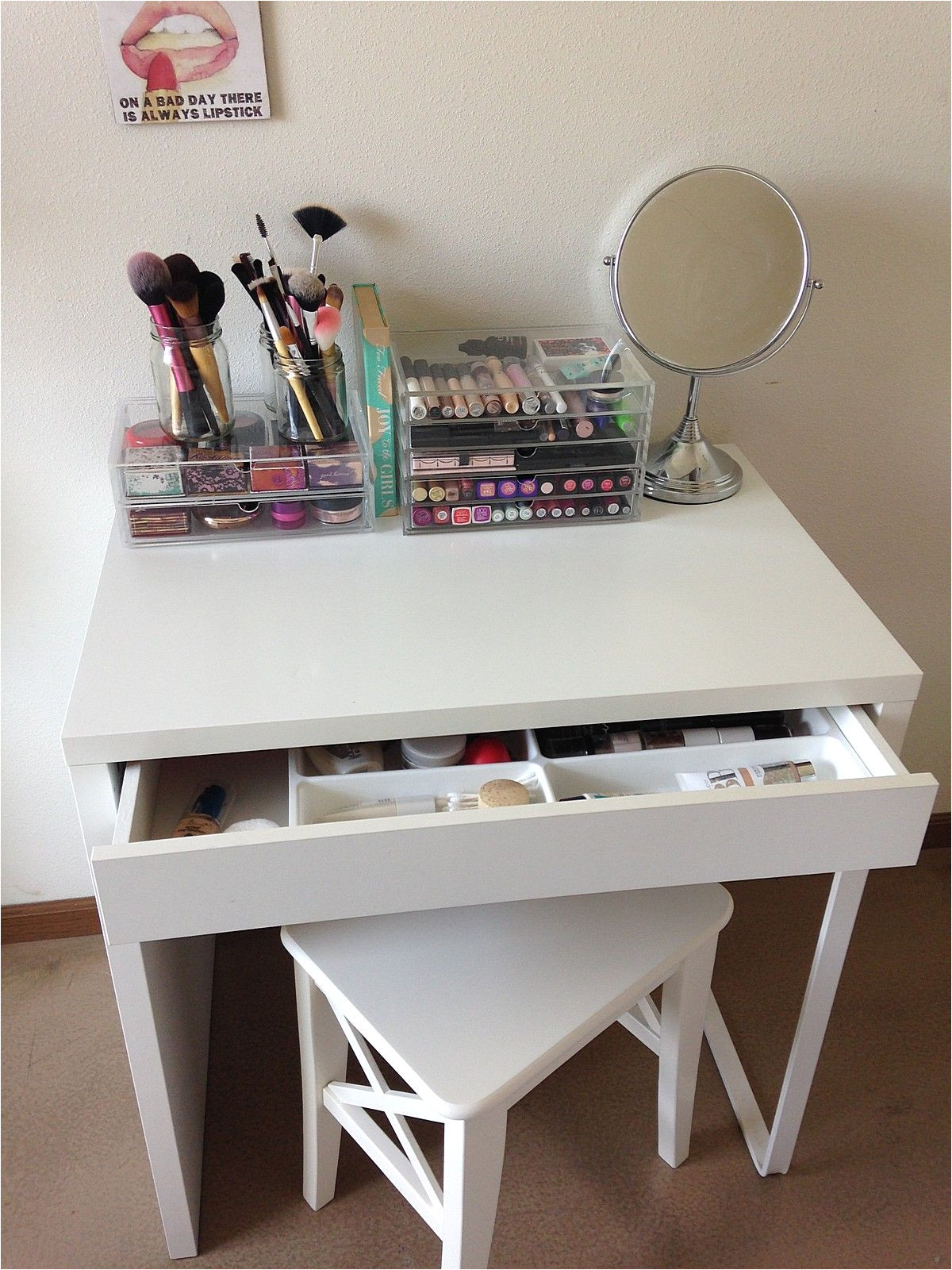 everyday makeup organization ikea micke desk ikea