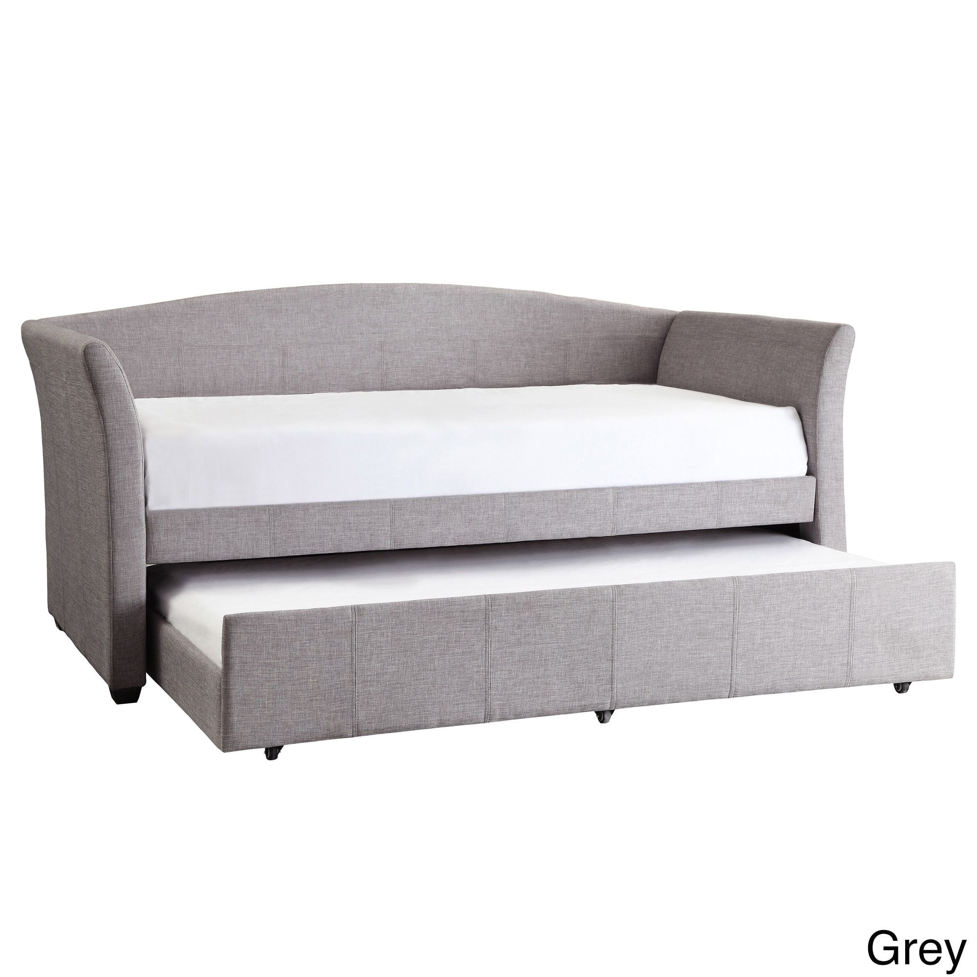 Value City Furniture Daybed with Trundle Deco Linen Rolled Arm Daybed ...