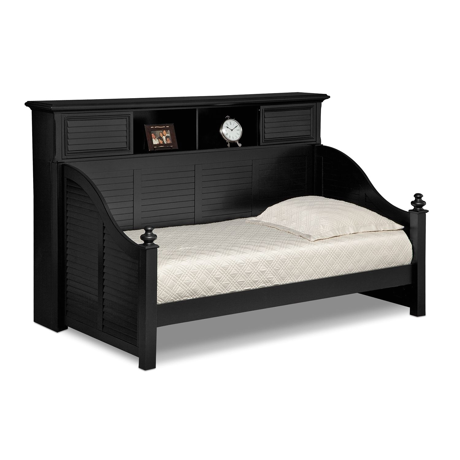 seaside black ii bookcase daybed american signature furniture