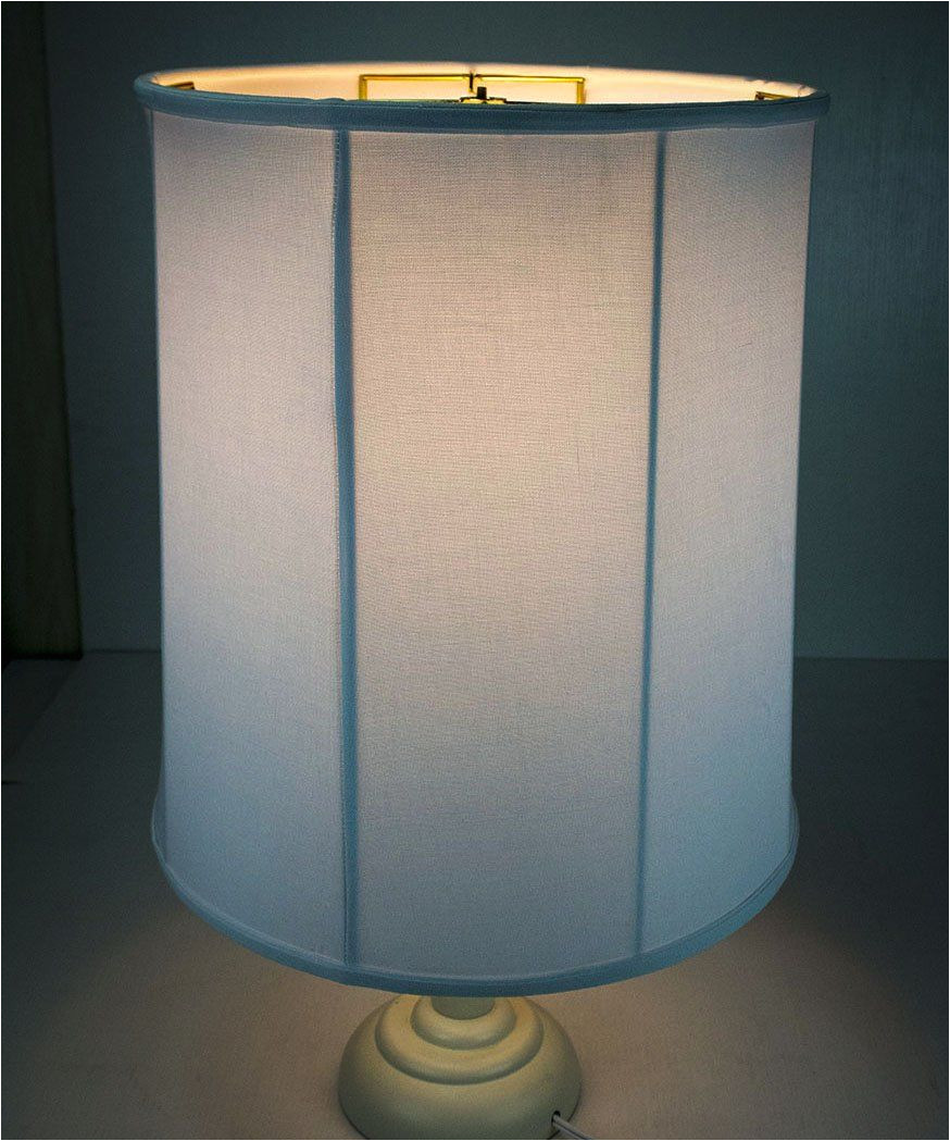 14x15x17 collapsible drum lampshade premium white linen with brass spider fitter by home concept perfect for