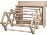 Amish Made Wooden Clothes Drying Rack Handmade Amish Maple Folding Drying Rack Wall Unit 25 5