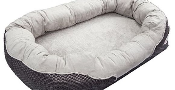 Barksbar Medium Gray orthopedic Dog Bed Barksbar Gray orthopedic Dog Bed Snuggly Sleeper with