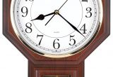 Battery Operated Clock Works with A Pendulum Amazon Com Traditional Schoolhouse Easy to Read Pendulum Plastic