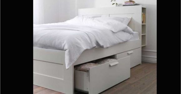 Brimnes Queen Bed Frame with Storage and Headboard Brimnes Bed Frame with Storage Headboard Adinaporter