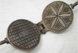 Cast Iron Pizzelle Maker Vintage Cast Iron Pizzelle Maker Iron Italian Waffle