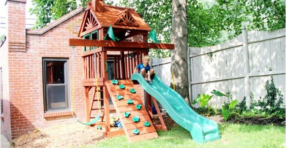 Compact Swing Sets Small Yards Sweet Small Yard Swing Set solution