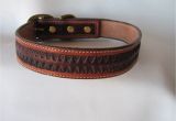 Custom Hand tooled Leather Dog Collars Custom Hand tooled Leather Dog Collar