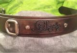 Custom Hand tooled Leather Dog Collars Personalized Hand tooled Leather Dog Collar