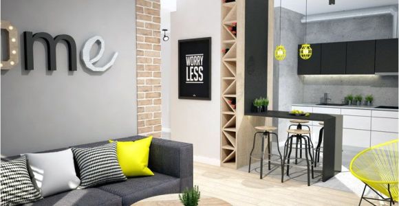 Decoraciones De Salas Y Comedores Juntos Projekt Mieszkania W Warszawie Salon Styl Industrialny Zdja Cie