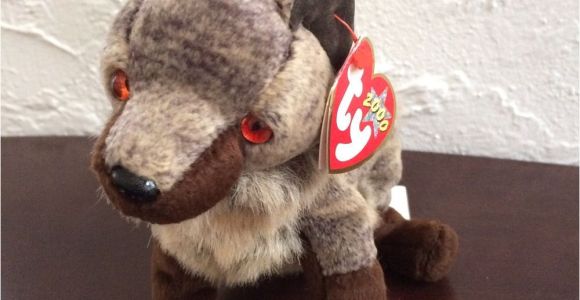 Derby Beanie Baby Value Ty Howl Wolf Beanie Baby original with Tag 2000 Beanbag Plush