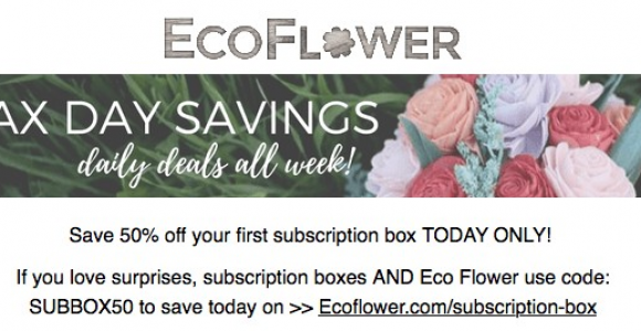 Eco Flower Coupon Code Eco Flower 50 Off Subscription Box Coupon Code