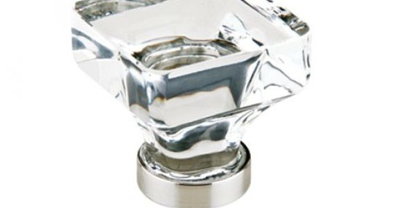 Emtek Crystal Square Cabinet Knobs Emtek 86403 Crystal 1 3 8 Quot Square Cabinet Knob