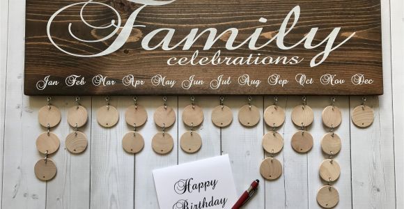 Family Birthday Board Kit Canada Family Celebrations Board with Natural Discs Birthday Etsy