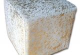 Gold Cube for Sale Canada On Sale Hair On Cowhide Cube Ottoman Footstool by Cowhidesusa