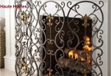 Hobby Lobby Fireplace Screens New Horchow French Fleur De Lis 3 Panels Scroll Brass Iron